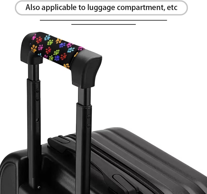 BIGCARJOB Store Cute Paw Luggage Handle Wrap for Suitcase,Set 2 Pcs Cartoon Paw Print Travel Accessories for Women Girls Personalized Luggage Handles Wrap Grips No-Slip Door Handle Protector Covers - Image 2